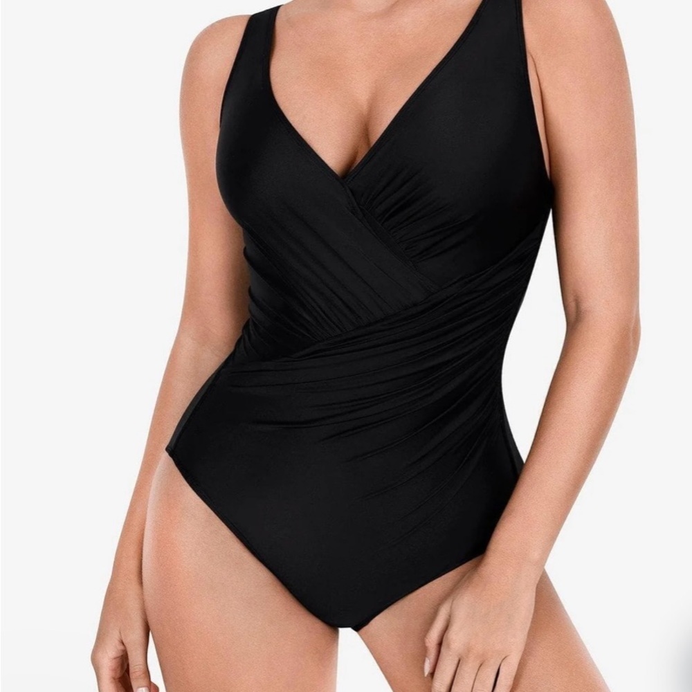 Popilush The Shapewear Swimsuit Deep-V Neck One-Piece Tummy Control Size 3XL NWT